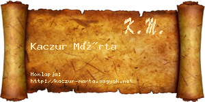 Kaczur Márta névjegykártya